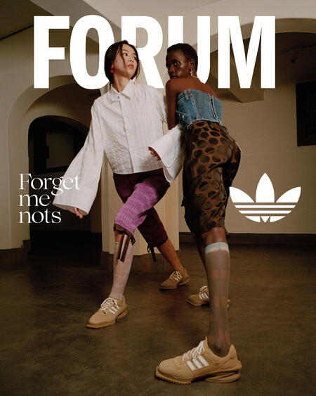 「Forget-me-nots」初となる、adidas Originalsとの別注モデル「FORUM SQ W」が登場