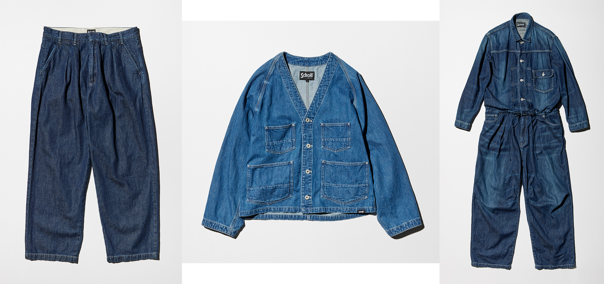 schott ワイドシルエット デニムパンツ 濃紺 アメカジ 110周年を迎える「Schott」から新定番のデニムシリーズが発売