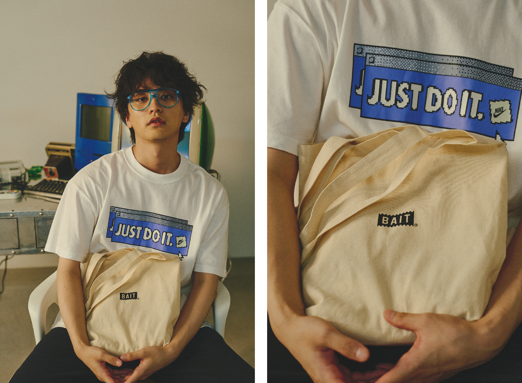 GOOD BAIT Tシャツ 2枚セット 8ビットグラフィックによる「BAIT」限定発売のNIKE新作のTシャツ
